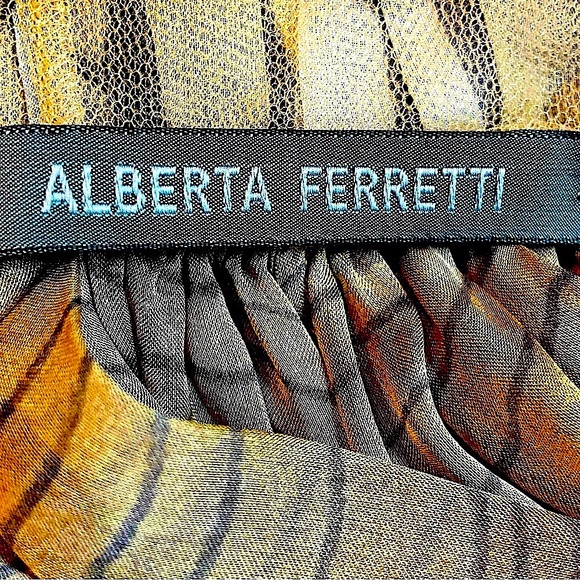 BNWT Alberta Ferretti Runway Collection Silk Belted Maxi-Dress, IT 40 US 4 - Picture 14 of 16